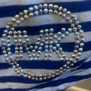 michael kors blue and white striped shirt